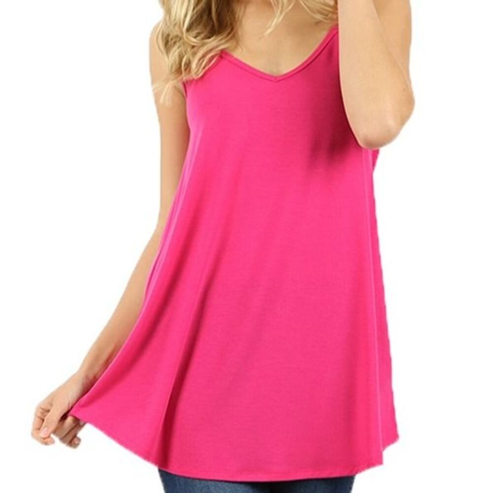 Zenana Front/Back Reversible Tunic Tank